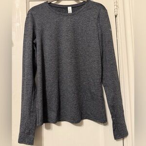ALO Yoga Heathered Grey Long Sleeve Top